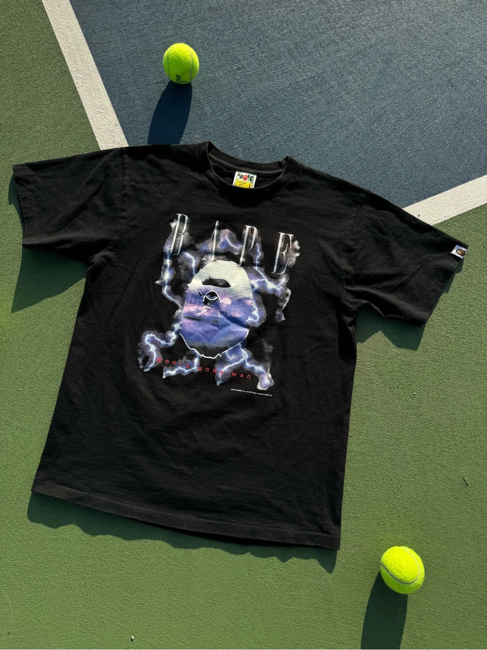 Bape Lightning Tee Black